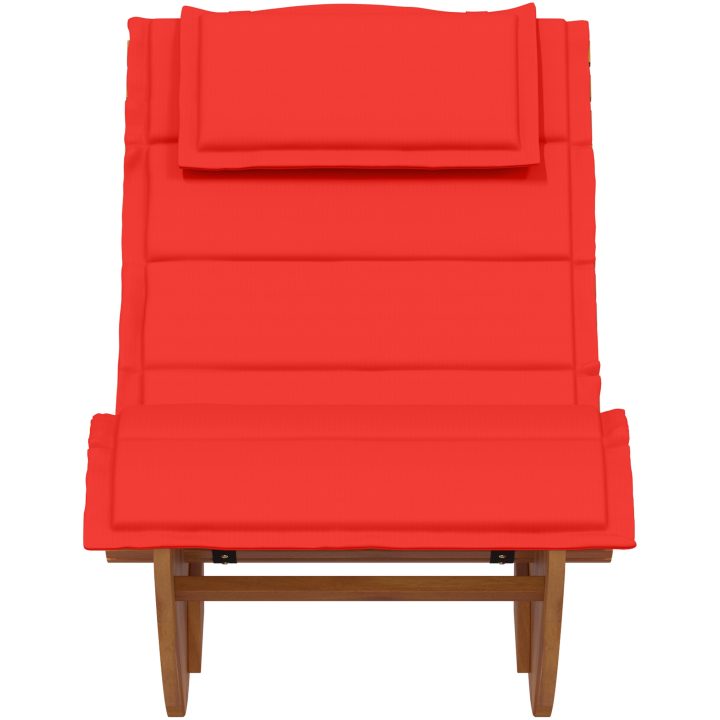 Gungande Solstolar med Kuddar 2 st Massiv Acaciaträ vidaXL 60 x 154 x 74 cm – bild 5
