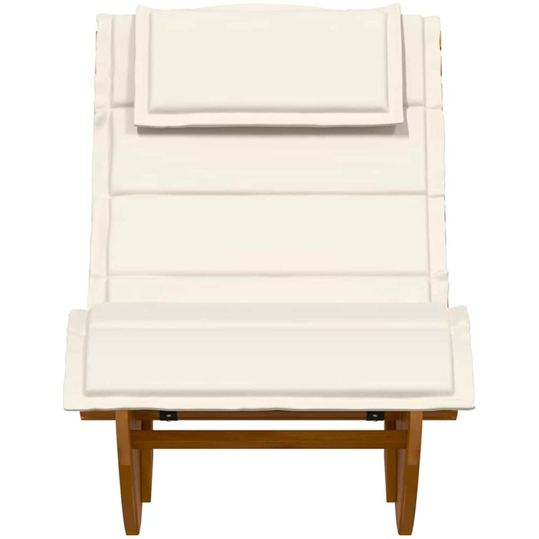 Gungande Solstolar med Kuddar 2 st Massivt Akaciaträ vidaXL 60 x 154 x 74 cm – bild 5