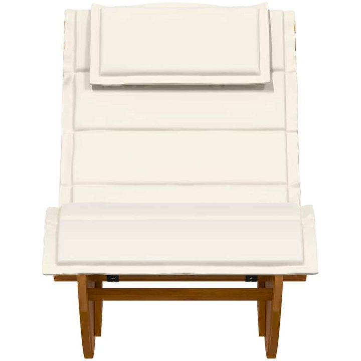 Gungande Solstolar med Kuddar 2 st Massivt Akaciaträ vidaXL 60 x 154 x 74 cm – bild 5