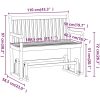 Gungbänk 110 cm massivt akaciaträ vidaXL – miniatyr 8