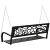 Gungbänk 125 cm stål och plast svart vidaXL – miniatyr 6