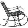 Gungbänk 2-sits 113 cm svart stål vidaXL 113 x 84 x 94 cm – miniatyr 4