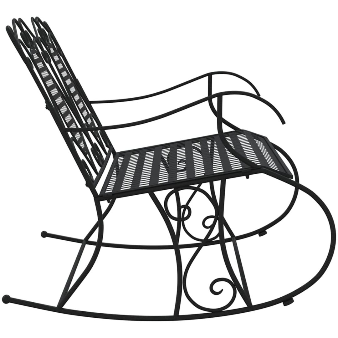 Gungbänk 2-sits 113 cm svart stål vidaXL 113 x 84 x 94 cm – bild 4