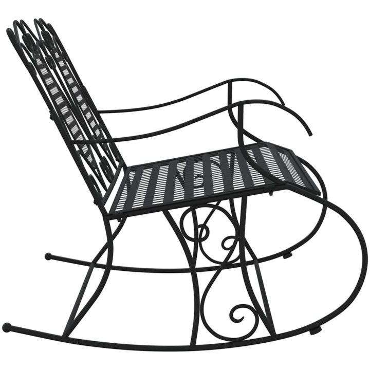 Gungbänk 2-sits 113 cm svart stål vidaXL 113 x 84 x 94 cm – bild 4