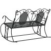 Gungbänk 2-sits 113 cm svart stål vidaXL 113 x 84 x 94 cm – miniatyr 5