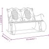 Gungbänk 2-sits 113 cm svart stål vidaXL 113 x 84 x 94 cm – miniatyr 8