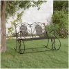 Gungbänk 2-sits 113 cm svart stål vidaXL 113 x 84 x 94 cm – miniatyr 1