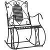 Gungbänk 84 cm svart stål vidaXL 84 x 54 x 95 cm – miniatyr 2