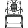 Gungbänk 84 cm svart stål vidaXL 84 x 54 x 95 cm – miniatyr 3