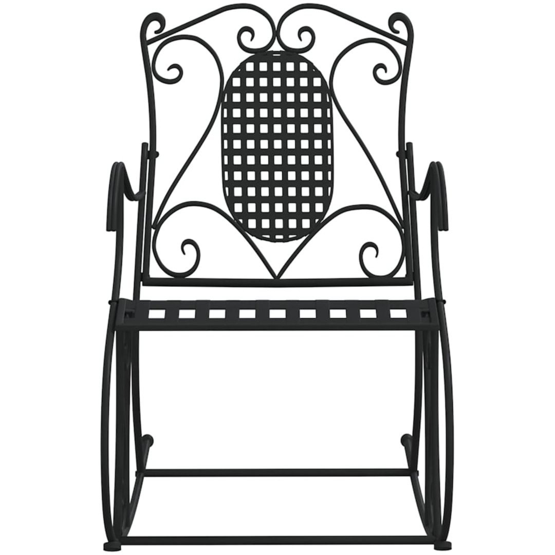 Gungbänk 84 cm svart stål vidaXL 84 x 54 x 95 cm – bild 3