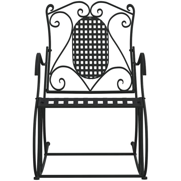 Gungbänk 84 cm svart stål vidaXL 84 x 54 x 95 cm – bild 3