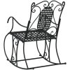 Gungbänk 84 cm svart stål vidaXL 84 x 54 x 95 cm – miniatyr 5