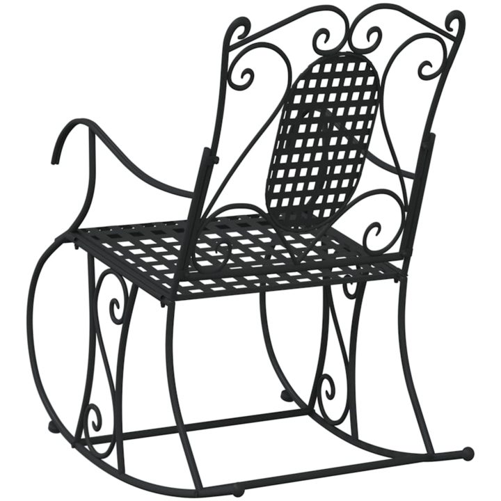 Gungbänk 84 cm svart stål vidaXL 84 x 54 x 95 cm – bild 5