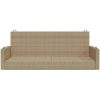 Gungbänk beige 119x56x48 cm konstrotting vidaXL – miniatyr 4