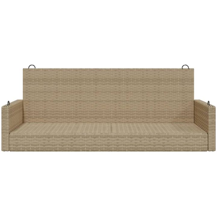 Gungbänk beige 119x56x48 cm konstrotting vidaXL – bild 4