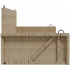 Gungbänk beige 119x56x48 cm konstrotting vidaXL – miniatyr 5