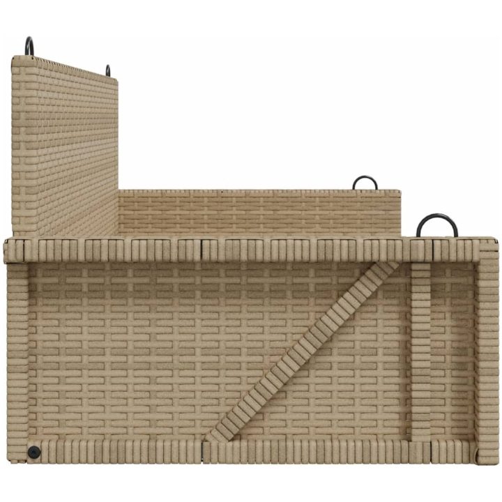 Gungbänk beige 119x56x48 cm konstrotting vidaXL – bild 5