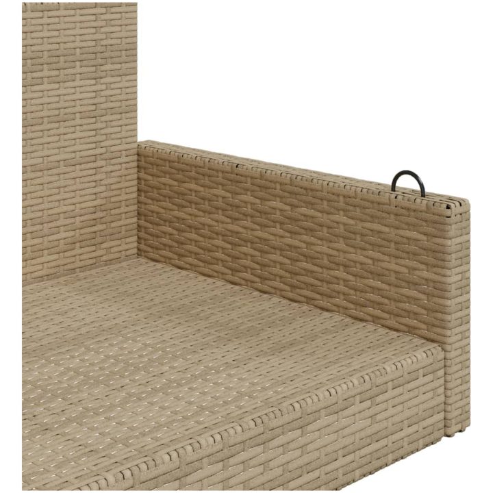 Gungbänk beige 119x56x48 cm konstrotting vidaXL – bild 7