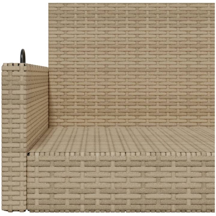 Gungbänk beige 119x56x48 cm konstrotting vidaXL – bild 8