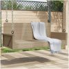 Gungbänk beige 119x56x48 cm konstrotting vidaXL – miniatyr 1