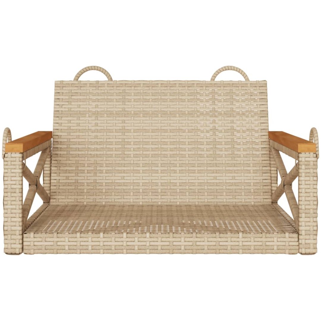 Gungbänk beige konstrotting vidaXL 63 x 62 x 40 cm – bild 4