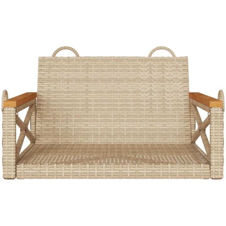 Gungbänk beige konstrotting vidaXL 63 x 62 x 40 cm – bild 4