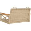Gungbänk beige konstrotting vidaXL 63 x 62 x 40 cm – miniatyr 6
