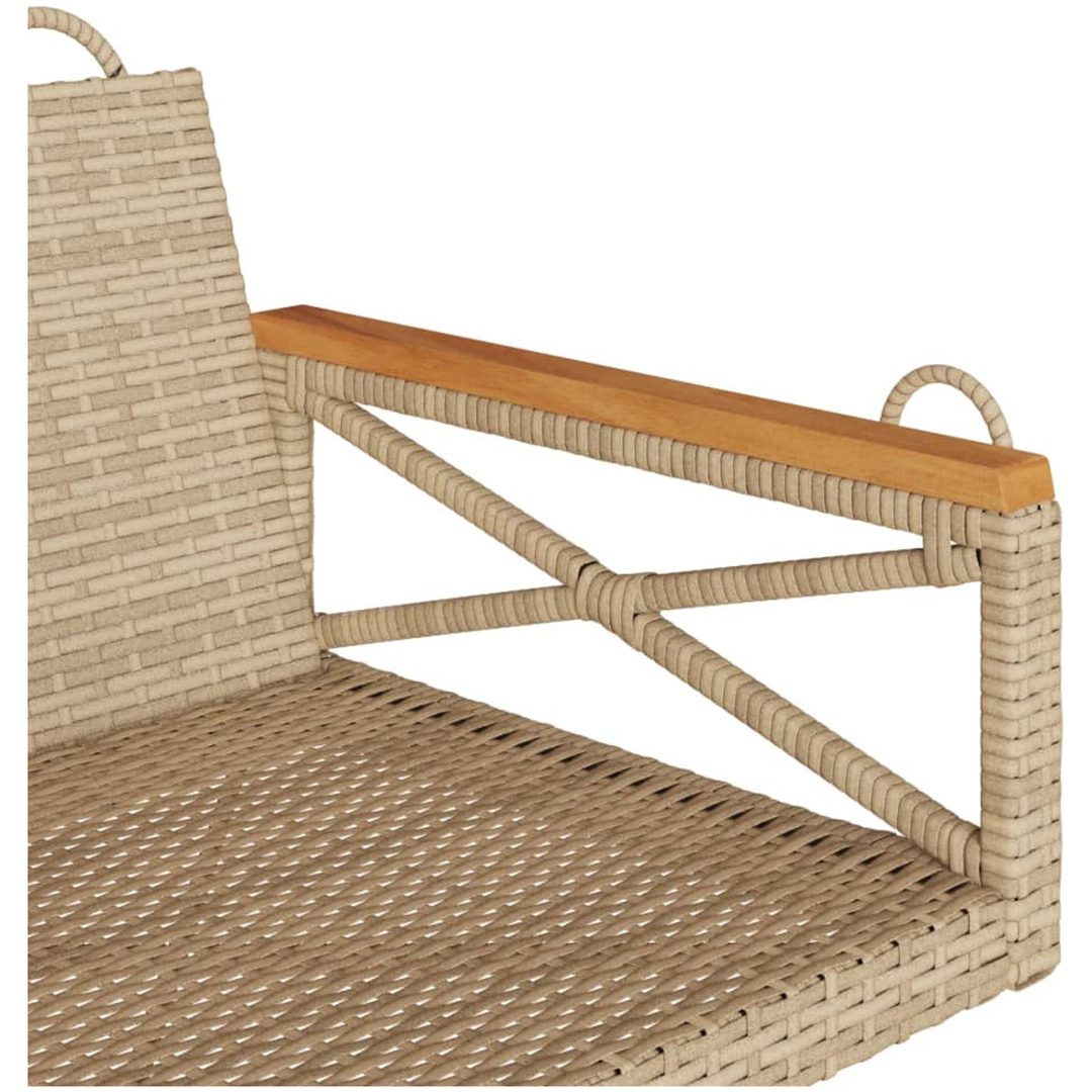 Gungbänk beige konstrotting vidaXL 63 x 62 x 40 cm – bild 7