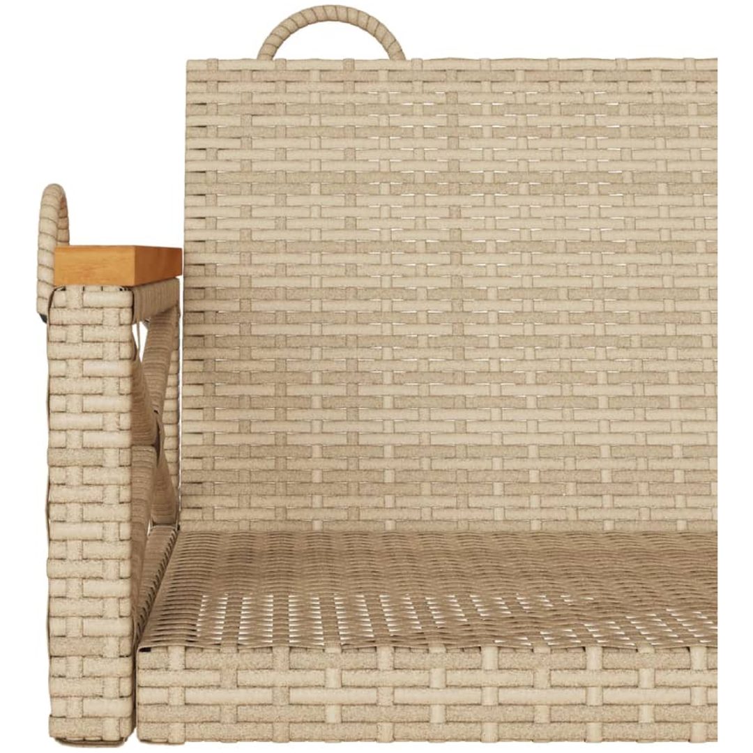 Gungbänk beige konstrotting vidaXL 63 x 62 x 40 cm – bild 8