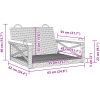 Gungbänk beige konstrotting vidaXL 63 x 62 x 40 cm – miniatyr 9