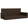 Gungbänk brun 119x56x48 cm konstrotting vidaXL – miniatyr 2