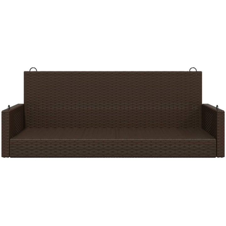 Gungbänk brun 119x56x48 cm konstrotting vidaXL – bild 4