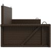 Gungbänk brun 119x56x48 cm konstrotting vidaXL – miniatyr 5