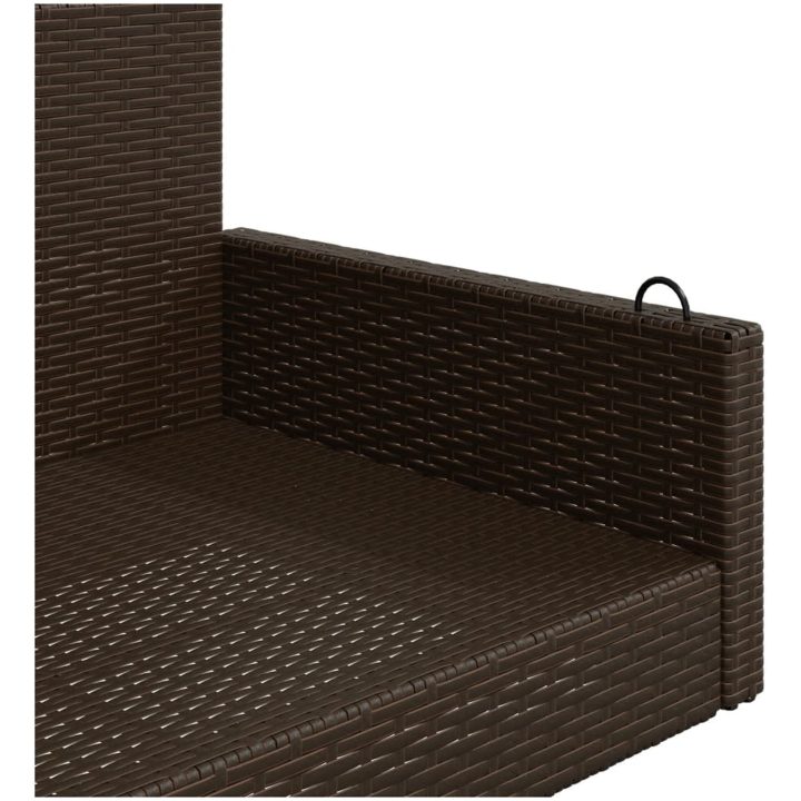 Gungbänk brun 119x56x48 cm konstrotting vidaXL – bild 7