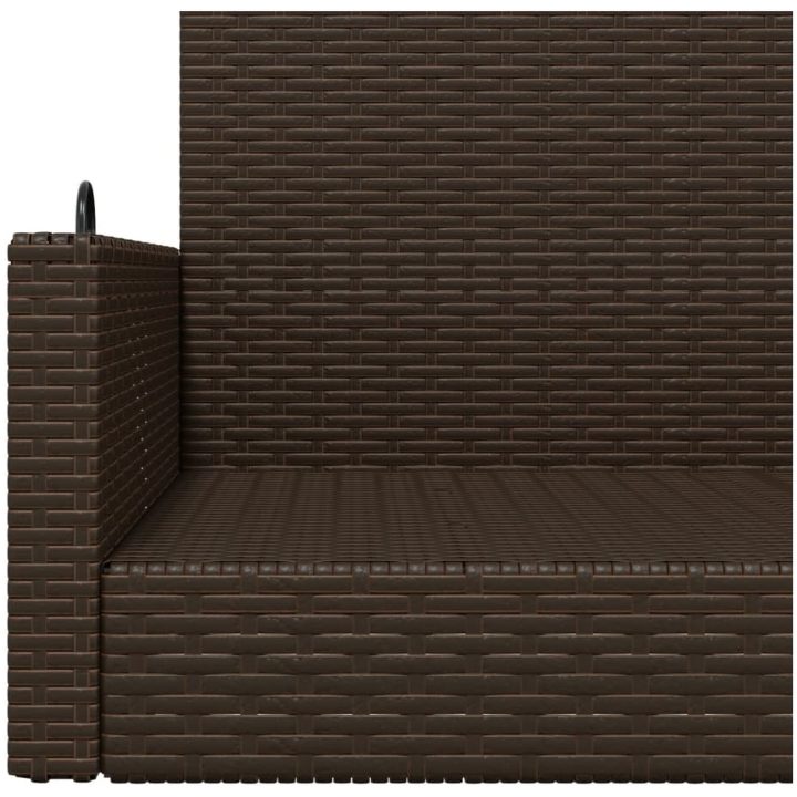 Gungbänk brun 119x56x48 cm konstrotting vidaXL – bild 8