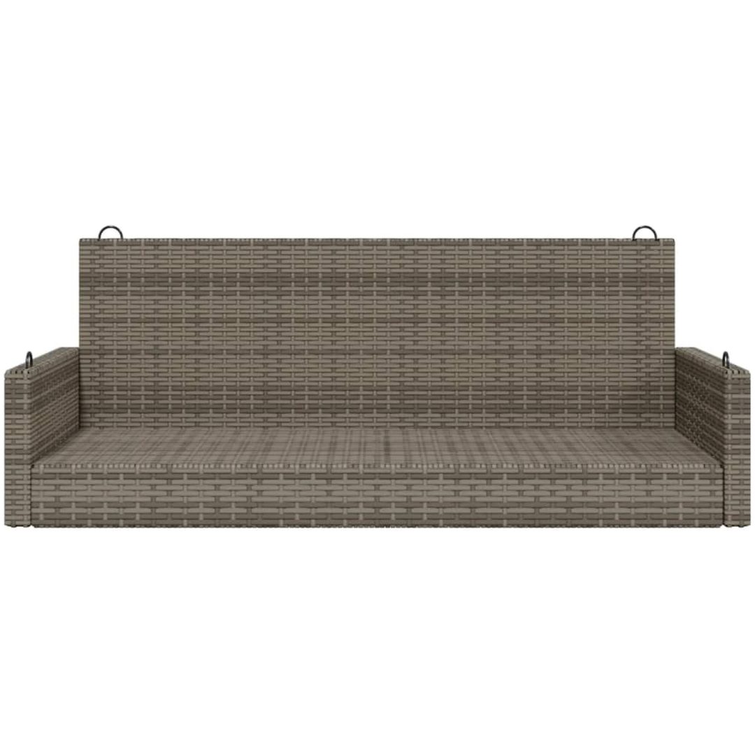 Gungbänk grå 119x56x48 cm konstrotting vidaXL – bild 4