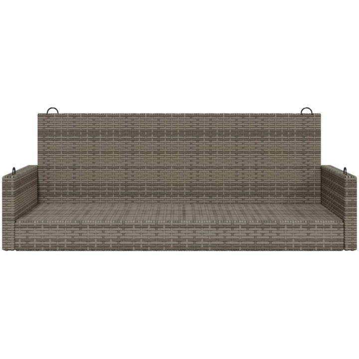 Gungbänk grå 119x56x48 cm konstrotting vidaXL – bild 4