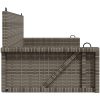 Gungbänk grå 119x56x48 cm konstrotting vidaXL – miniatyr 5