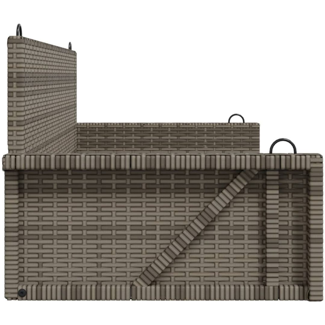 Gungbänk grå 119x56x48 cm konstrotting vidaXL – bild 5