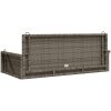 Gungbänk grå 119x56x48 cm konstrotting vidaXL – miniatyr 6