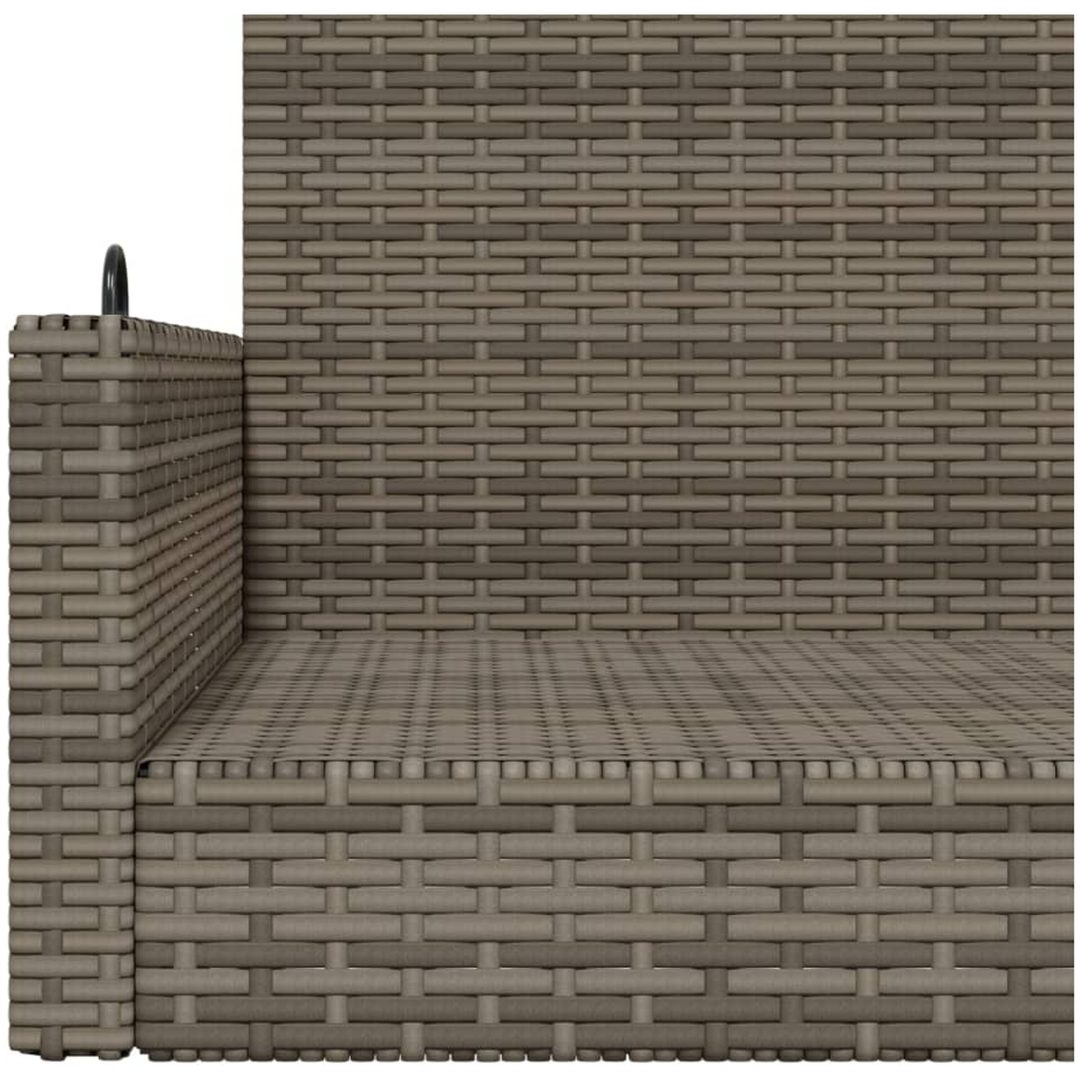 Gungbänk grå 119x56x48 cm konstrotting vidaXL – bild 8