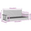 Gungbänk grå 119x56x48 cm konstrotting vidaXL – miniatyr 9