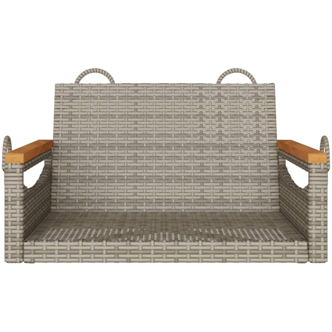 Gungbänk grå konstrotting vidaXL 63 x 62 x 40 cm – bild 4