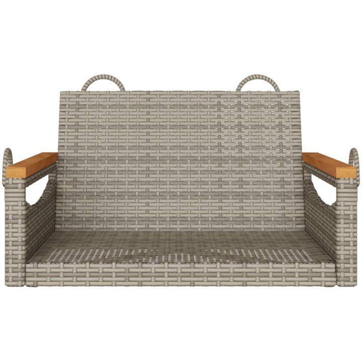 Gungbänk grå konstrotting vidaXL 63 x 62 x 40 cm – bild 4