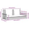 Gungbänk med dynor beige 119x56x48 cm konstrotting vidaXL – miniatyr 9