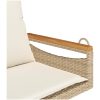 Gungbänk med dynor beige konstrotting vidaXL 63 x 62 x 40 cm – miniatyr 7