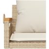 Gungbänk med dynor beige konstrotting vidaXL 63 x 62 x 40 cm – miniatyr 8