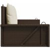 Gungbänk med dynor brun 119x56x48 cm konstrotting vidaXL – miniatyr 5