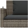 Gungbänk med dynor grå 119x56x48 cm konstrotting vidaXL – miniatyr 8
