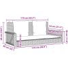 Gungbänk med dynor grå 119x56x48 cm konstrotting vidaXL – miniatyr 9
